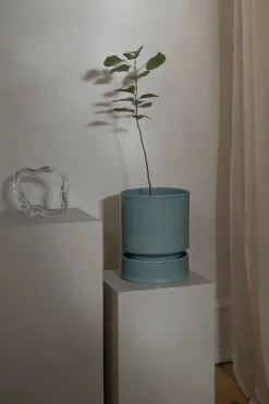 PLANT Hoff krukke, glaseret, Misty Blue Outlet