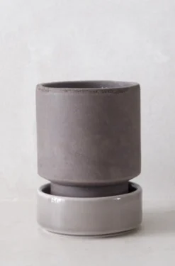 PLANT Hoff krukke, raw grey + grå underskål, gulvkrukke Outlet