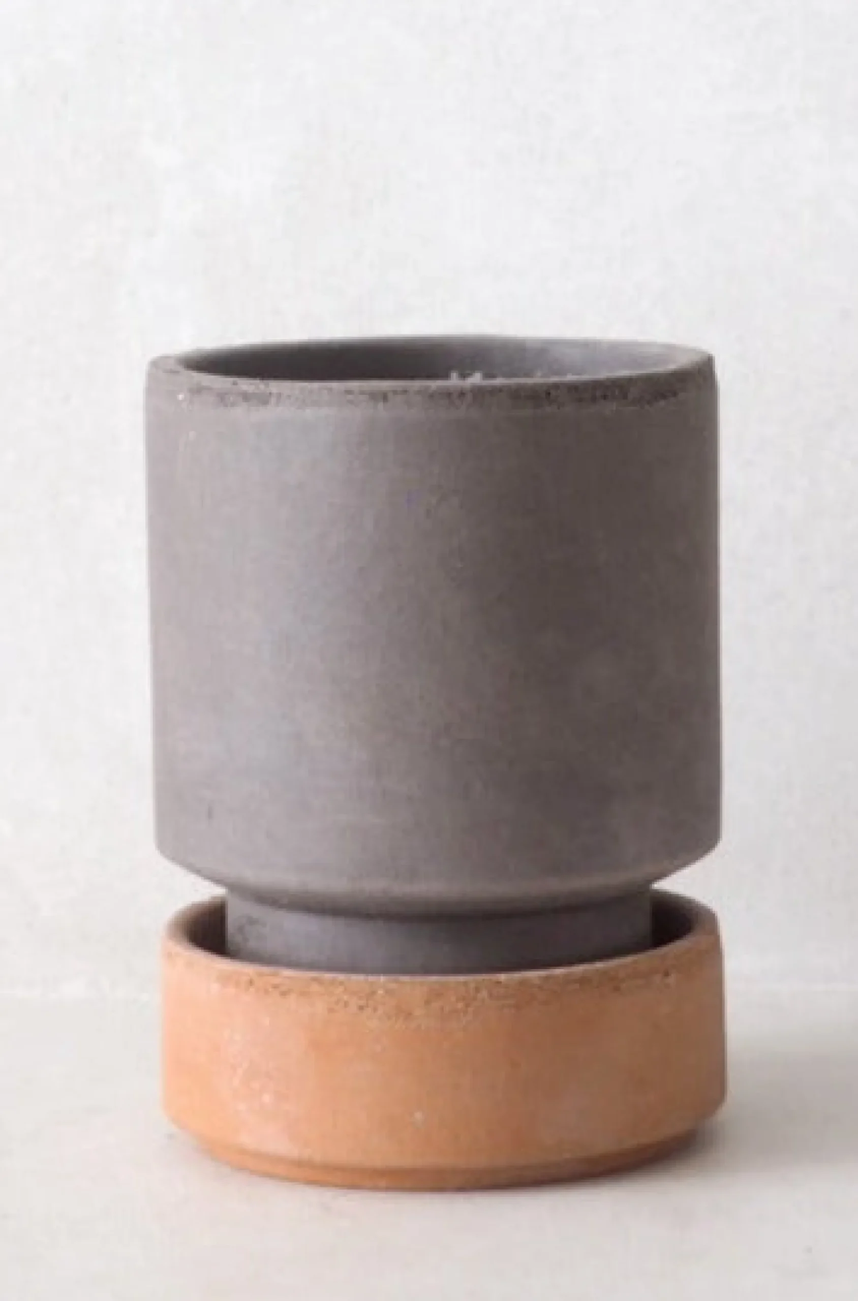 PLANT Hoff krukke, raw grey + raw rosa underskål, gulvkrukke Hot