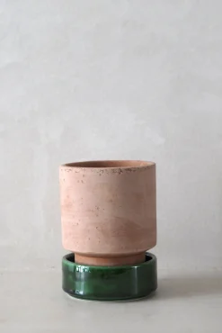 PLANT Hoff krukke, raw rosa + grøn underskål Discount
