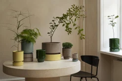 PLANT Hoff krukke, raw rosa + Pale Yellow underskål Clearance