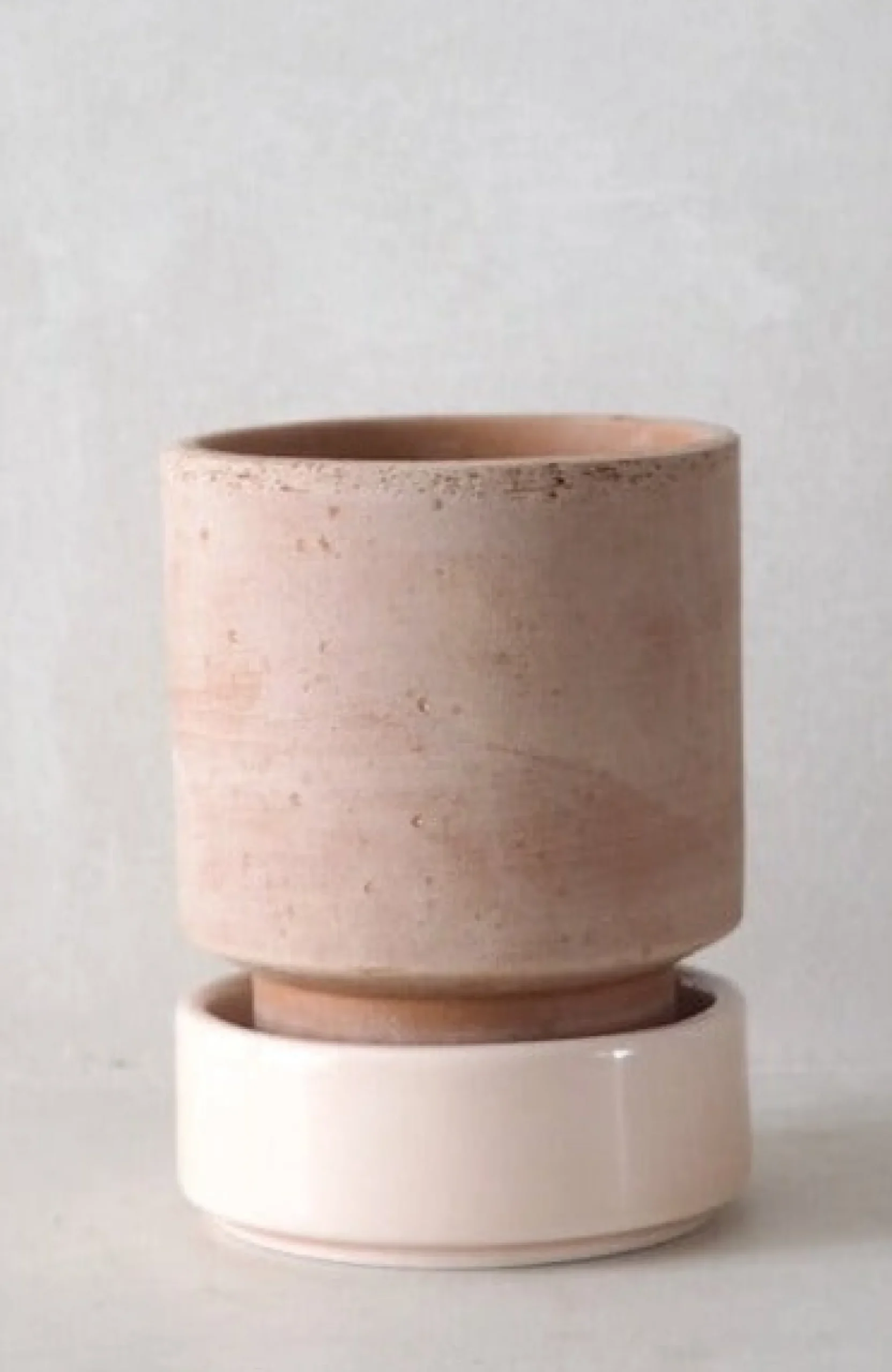 PLANT Hoff krukke, raw rosa + rosa underskål, gulvkrukke Clearance